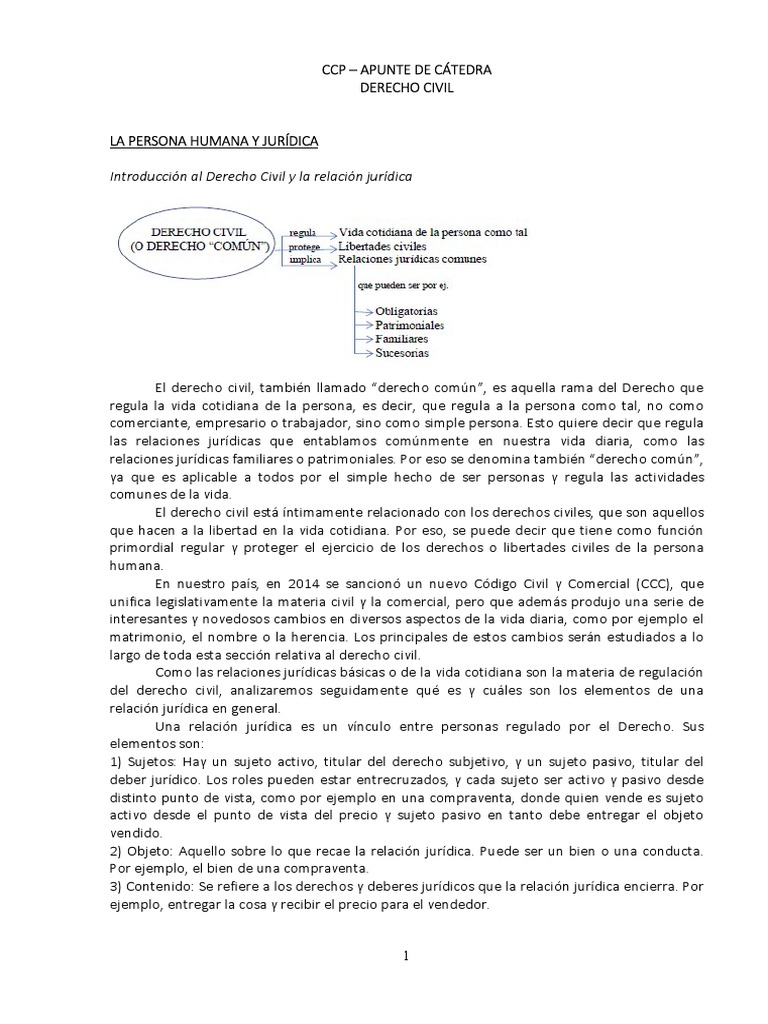 U1 - Apunte de Derecho Civil | PDF | Propiedad | Identidad de género