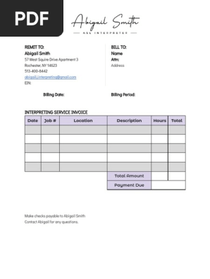 blank invoice