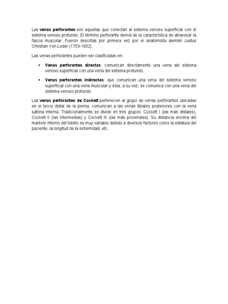 Venas Perforant | PDF
