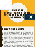 Unidad Ii: Termodinámica Técnica Aplicada A La Industria de Alimentos