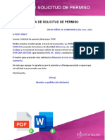 Carta de Solicitud de Permiso