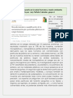 Microplasticos. Impacto en La Salud Humana y Medio Ambiente. Realizado Por: Jary Peñate Cabrales, Grupo 4