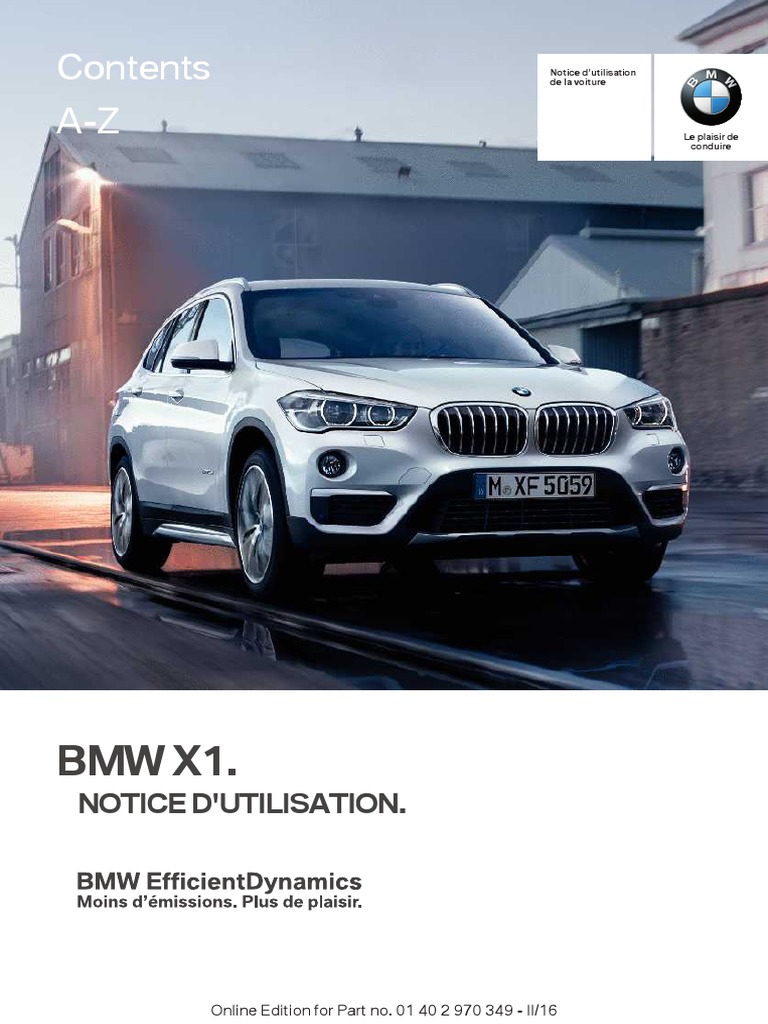 2016 BMW x1 21 | PDF | Véhicules | Écriture bicamérale