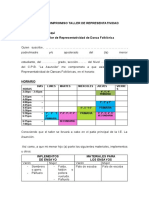 Carta de Compromiso Taller de Representatividad Dener Robles Yupanqui Responsable Del Taller de Representatividad de Danza Folklórica