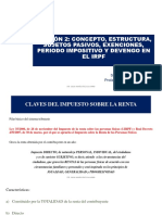 Lección 2: Concepto, Estructura, Sujetos Pasivos, Exenciones, Periodo Impositivo Y Devengo en El Irpf