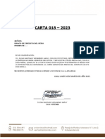CARTA 018 - 2023: Señor: Banco de Credito Del Peru Presente - .