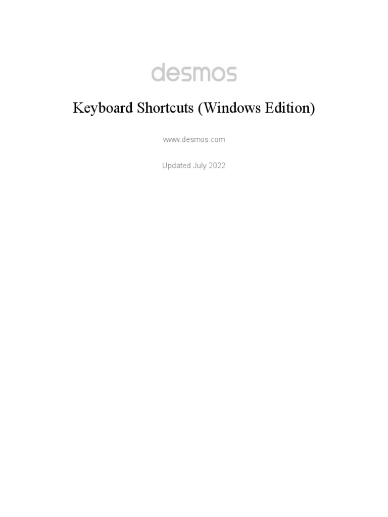 Desmos keyboard shortcuts windows download free pdf keyboard