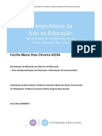 A Importância Da Arte Na Educação:: Um Exemplo Da Implementação Do Plano Nacional Das Artes