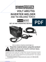 240 Volt Arc/Tig Inverter Welder: and Tig Welding Torch 66787