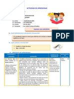 D1 A1 SESION Leemos Una Invitación, PDF, Evaluación