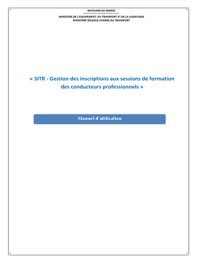 Gestion des Inscriptions SITR Formation | PDF | Mot de passe