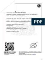 Copia Autorizada Conservador de Bienes Raíces de Quintero: #Certificado 123457376987.-www - Fojas.cl