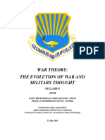 War Theory: The Evolution of War and Military Thought: Syllabus AY22