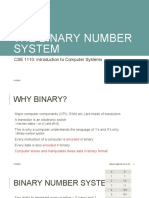 The Binary Number System: CSE 1110: Introduction To Computer Systems