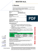 BIOXTER ALIL: Ficha técnica de extracto de ajo líquido