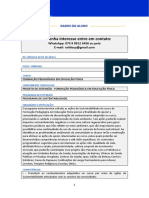 Portfólio Individual Projeto de Extensão I - Formação Pedagógica em Educação Física - Programa de Sustentabilidade.