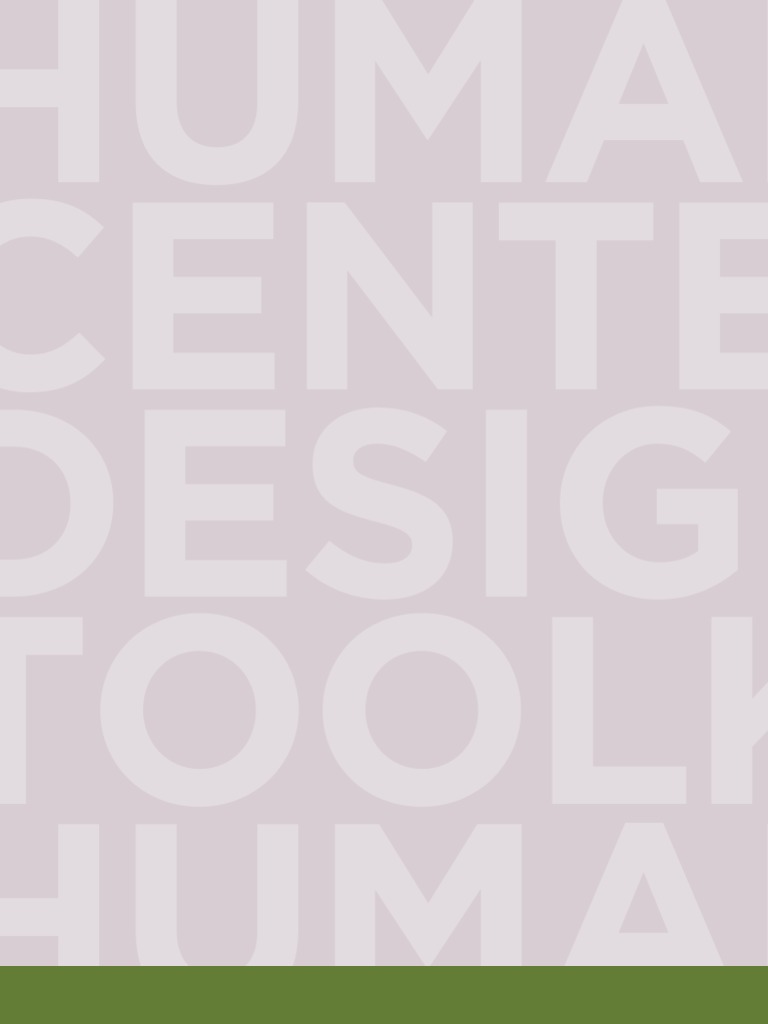 Human-Centered Design Toolkit Guide | PDF | Cognition | Cognitive Science