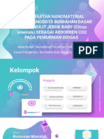 Pemanfaatan Nanomaterial Carbon Nanodots Berbahan Dasar Limbah Kulit Jeruk Baby (Citrus Sinensis) SEBAGAI ABSORBEN CO2 Pada Pemurnian Biogas