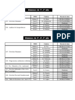 Optativas - Horarios