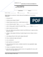 Examen diagnóstico secundaria tecnología