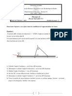 Physique II Devoir Surveillé N°1