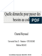 Quelle Démarche Pour Passer Des Besoins Au Code ?: Chantal Reynaud