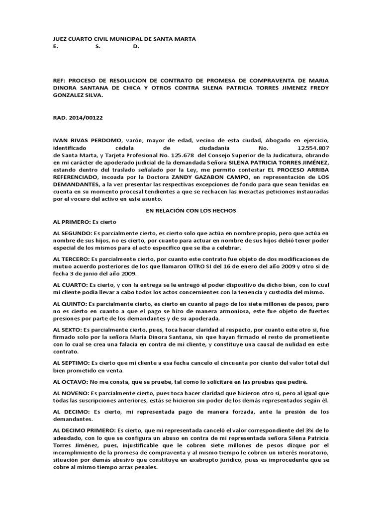 Contestacion de demanda pdf demanda judicial derecho civil