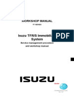 Isuzu TFR/S Immobilizer System: Workshop Manual