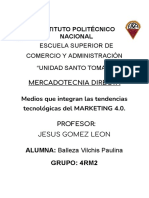 INVESTIGACION, Medios Que Integran Las Tendencias Tecnológicas Del MARKETING 4.0.