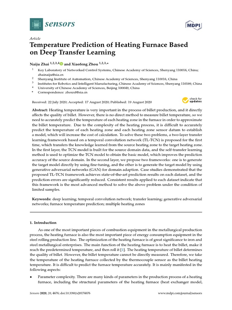 Temperature Prediction of Heating Furnace Based TCN | PDF | Machine ...