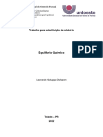 Trabalho Substituitivo de Relatório