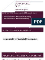 Analyze Financial Statements Horizontally & Vertically