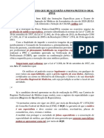 Ratifica: Aviso Aos Candidatos Que Realizarão A Prova Prático-Oral (PPO)