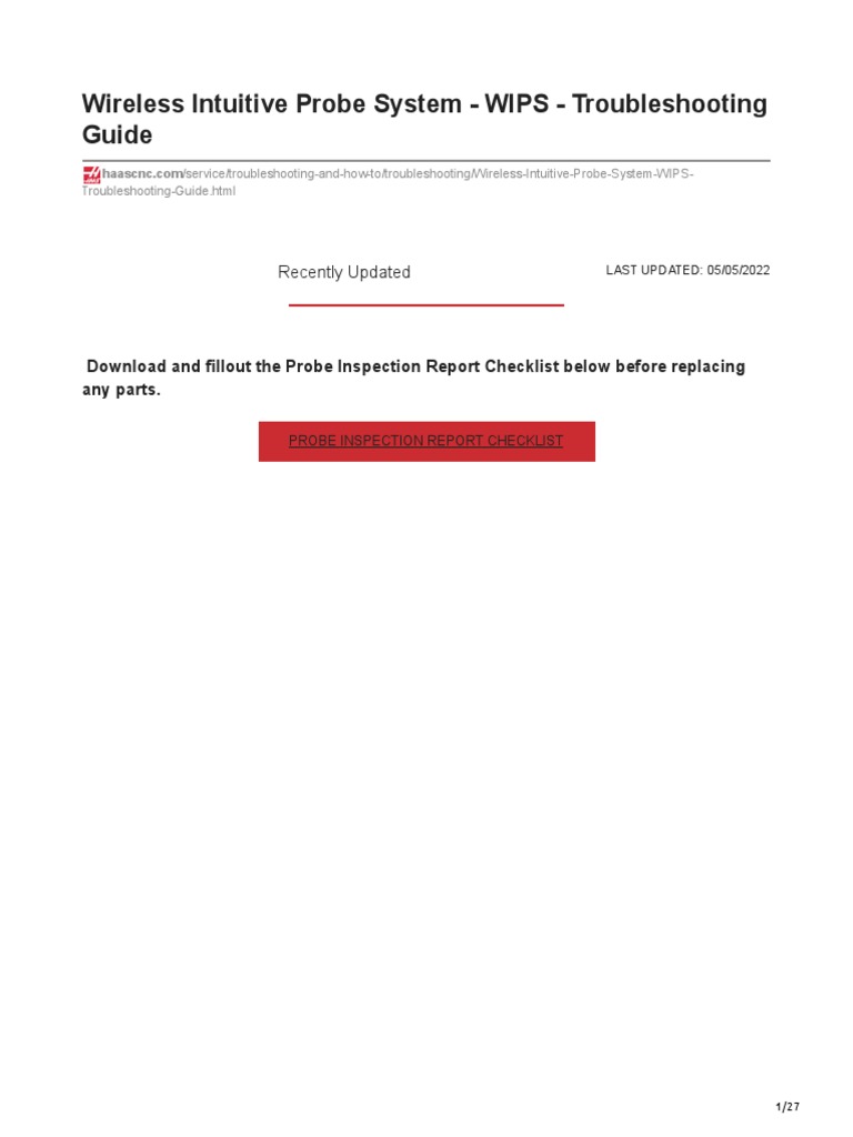 WIPS Troubleshooting Guide for Probes | PDF | Light Emitting Diode ...