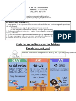 Guía de Aprendizaje Cuartos Básicos Uso de Hay, Ahí, ¡Ay!