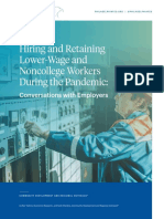 Hiring and Retaining Lower-Wage and Noncollege Workers During The Pandemic: Conversations With Employers