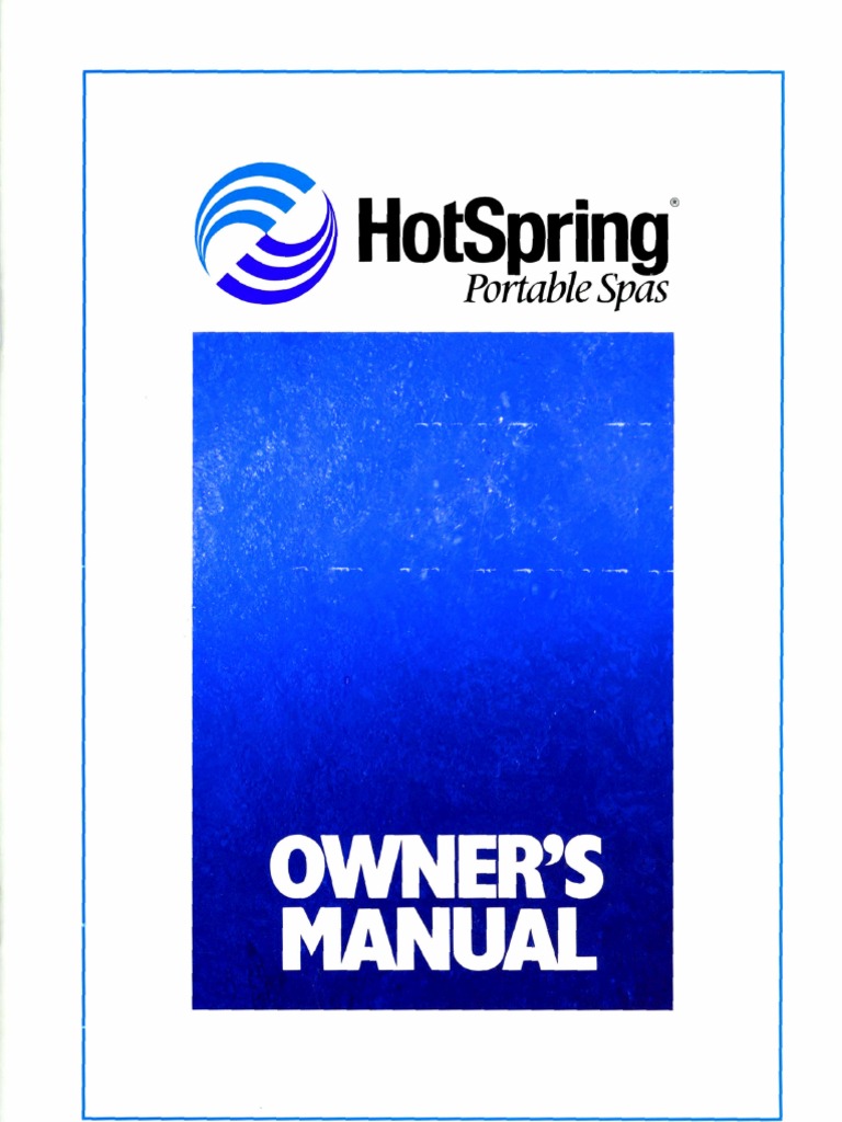 Hot Springs Manual - 1993 | PDF