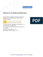 Statistiques: Exercice 33: Le Nombre de Mails Reçus