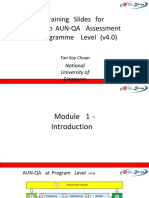 Training Slides For Guide To AUN-QA Assessment at Programme Level (v4.0)