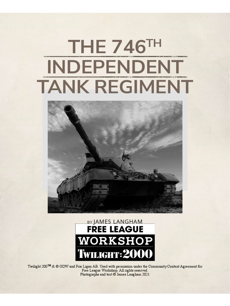 892077746th Independent Tank Regiment PDF Battalion Company