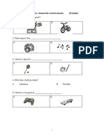 English Year 5 Topical Test