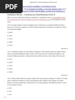 Statistics Mcqs - Continuous Distributions Part 8: For Solved Question Bank Visit and For Free Video Lectures Visit