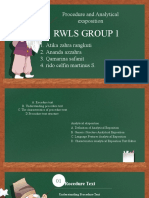 Procedure and Analytical Exsposition: Rwls Group 1