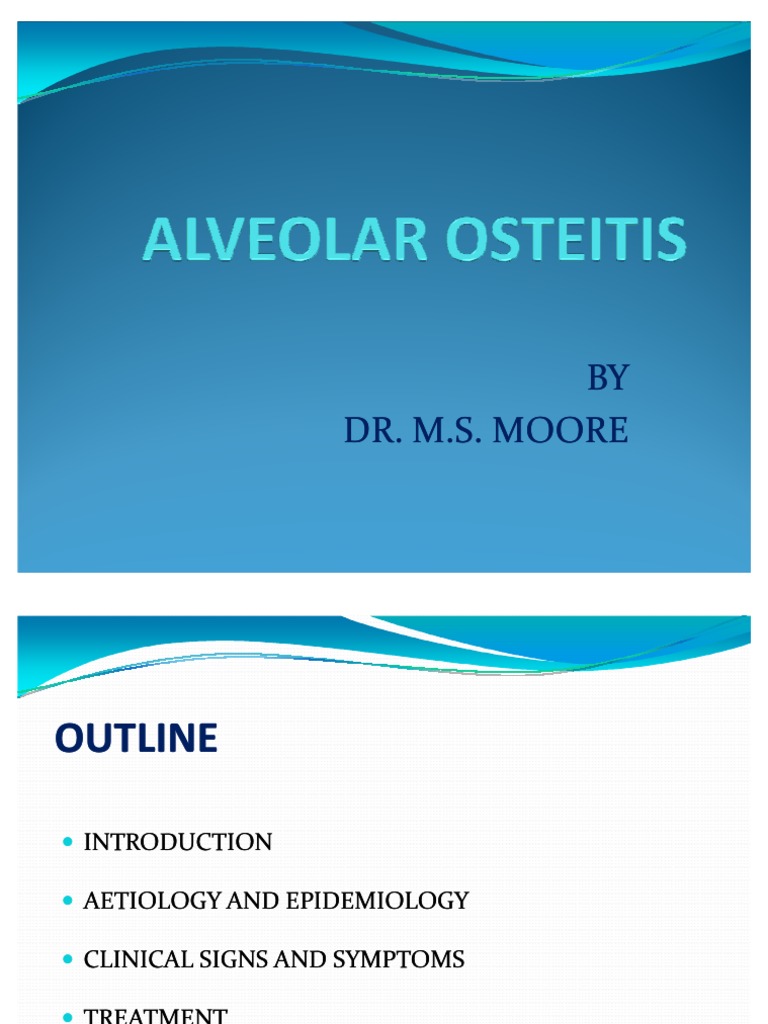 Alveolar Osteitis PDF Health Sciences Medicine