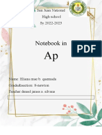 Notebook In: San Juan National High School Sy.2022-2023