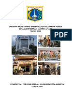 Laporan Monitoring Dan Evaluasi Pelayanan Publik Kota Administrasi Jakarta Utara TAHUN 2020