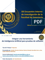 XX Encuentro Interno de Investigación de La Facultad de Ingeniería