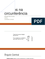 Ângulos Na Circunferência: Geometria Plana Ufpel Lisandra Sauer