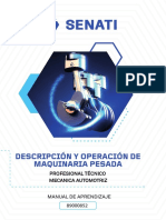 Descripción Y Operación de Maquinaria Pesada: Profesional Técnico Mecanica Automotriz Manual de Aprendizaje