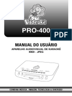 PRO-400 Manual do Usuário: Aparelho de Karaokê com Funções de Música, Imagem e Diversão